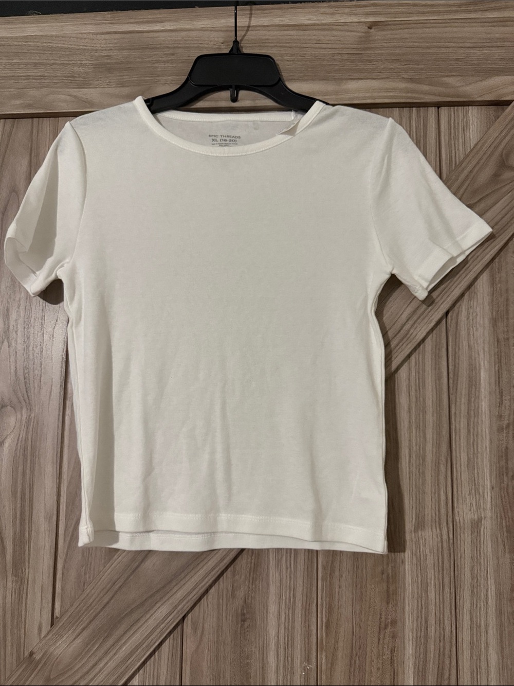 Epic Threads White Short Sleeve Crewneck Tee for Kids